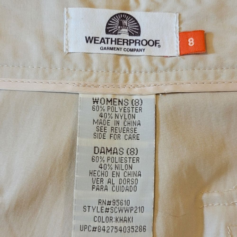 Weatherproof Garment Co. Khaki Roll Tab Outdoor Hiking Bermuda Shorts Size 8 — image 4 of 5